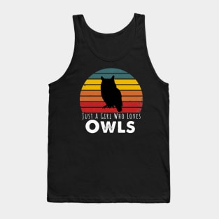 Just A Girl Who Loves Owls Tank Top